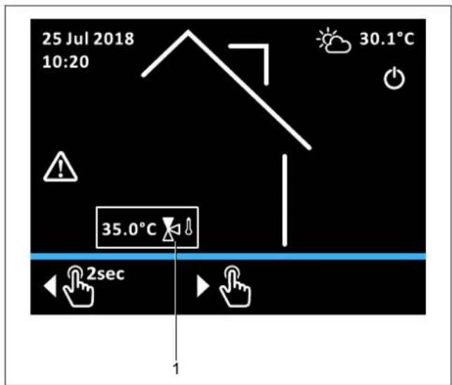 DAIKIN Altherma 3 R ECH₂O - Startskärm blandarmodul (terminalfunktion) - 1
