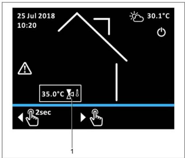DAIKIN Altherma 3 R ECH₂O - Pantalla de inicio del módulo mezclador (función de terminal) - 1