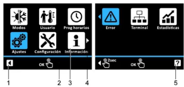 DAIKIN Altherma 3 R ECH₂O - Navegar por el menú - 1