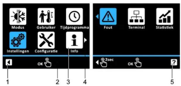 DAIKIN Altherma 3 R ECH₂O - In het menu navigeren - 1