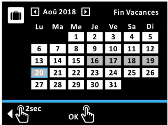 DAIKIN Altherma 3 R ECH₂O - Fonction de calendrier - 1