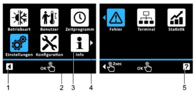 DAIKIN Altherma 3 R ECH₂O - Im Menü navigieren - 1