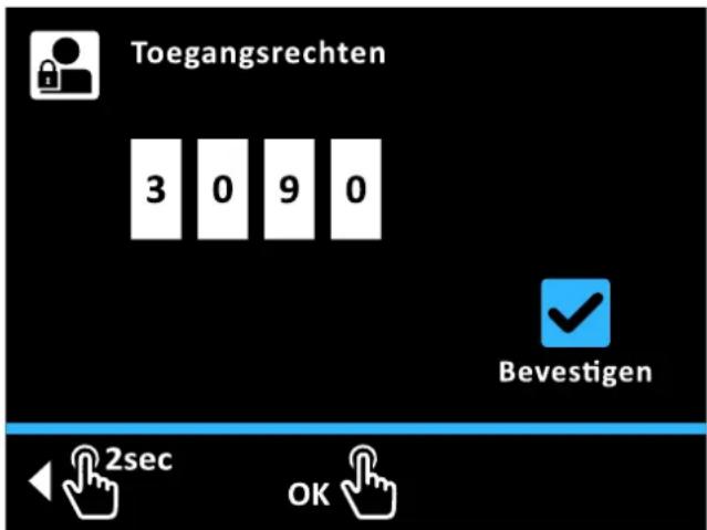 DAIKIN Altherma 3 R ECH₂O - Toegangsrechten (vakmancode) - 1