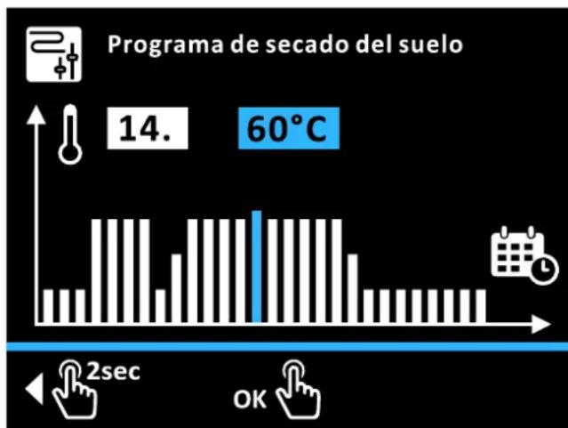 DAIKIN Altherma 3 R ECH₂O - Modificar programa de secado del suelo - 1