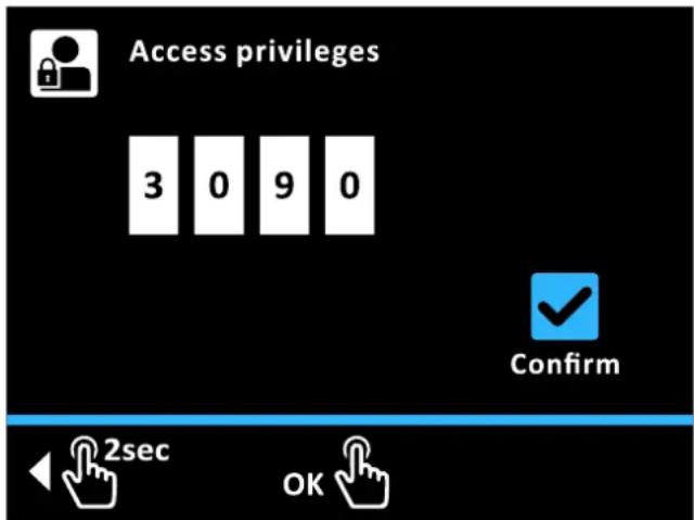 DAIKIN Altherma 3 R ECH₂O - Access privileges (technician code) - 1