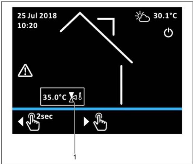 DAIKIN Altherma 3 R ECH₂O - Úvodní obrazovka směšovacího modulu (funkce terminálu) - 1