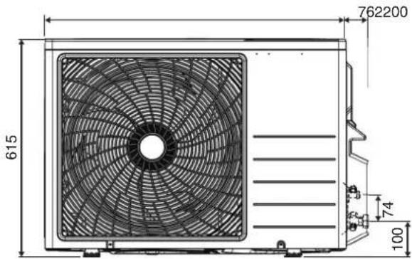 DAIKIN FTXC25BV1B - DIMENSION EXTÉRIEURE - 7