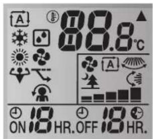 DAIKIN FTXP50M2V1B - Status: Lcd gebruikersinterface - 1