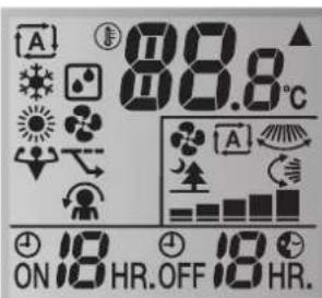 DAIKIN FTXP20M5V1B - Statut: Ecran LCD d'interface utilisateur - 1