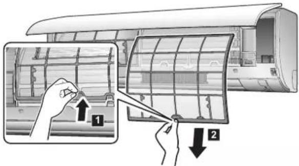 DAIKIN FTXP35M5V1B - Limpeza dos filtros de ar - 1