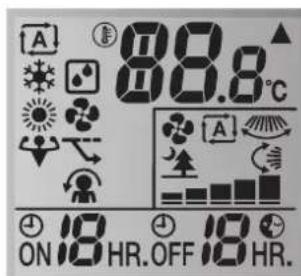DAIKIN FTXP60M2V1B - Stato: LCD dell'interfaccia utente - 1