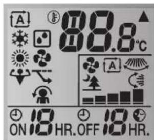 DAIKIN FTXP60M2V1B - Status: LCD gebruikersinterface - 1