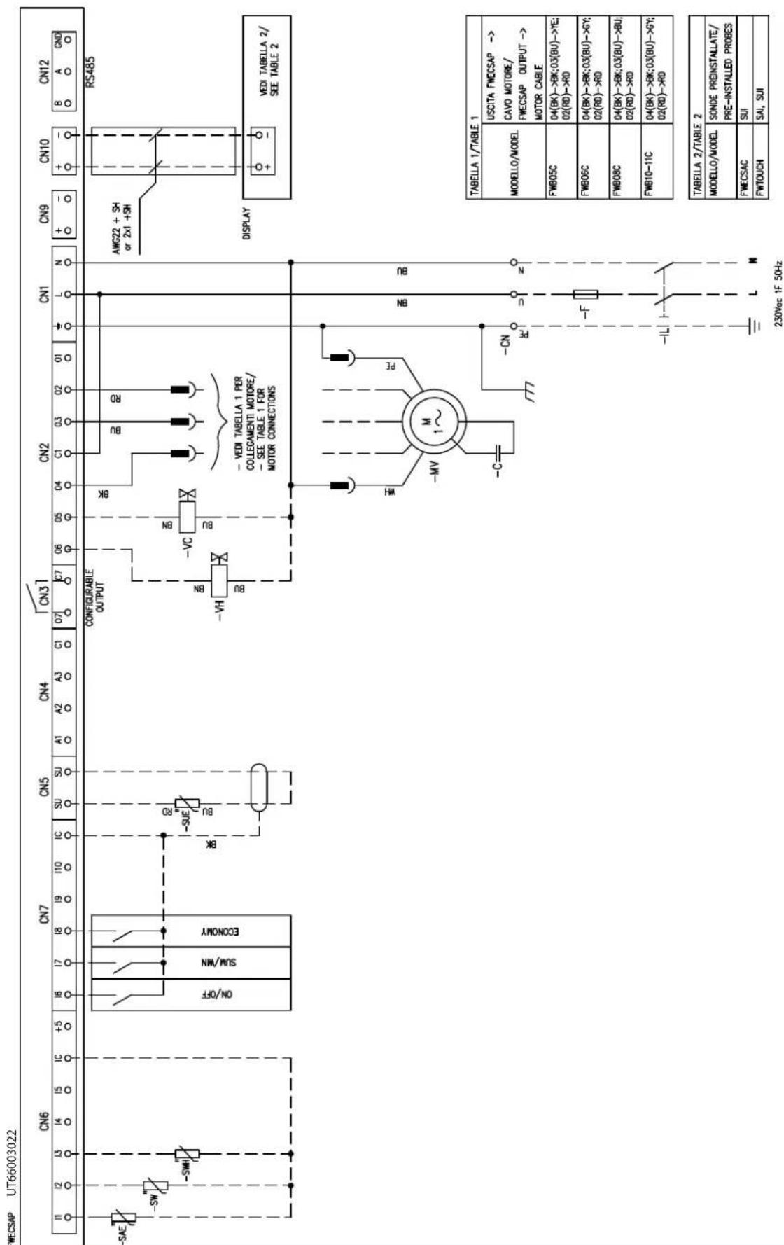DAIKIN FWB15CATN6V3 - Specific for schemes with FWECSAP control - 5