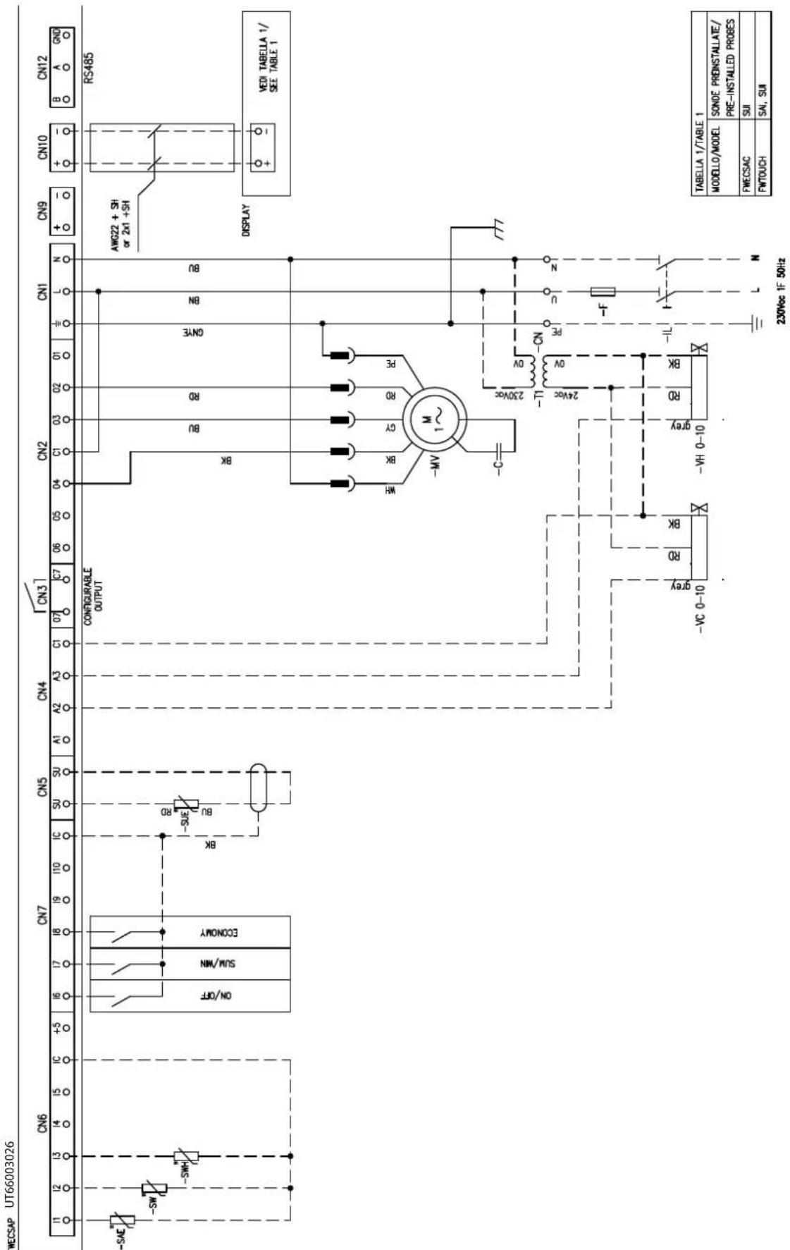 DAIKIN FWB15CATN6V3 - Specific for schemes with FWECSAP control - 10
