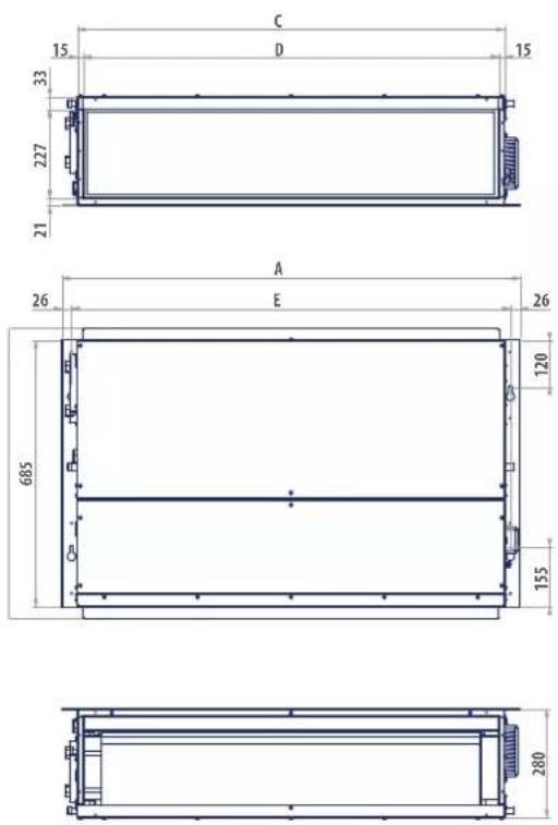 DAIKIN FWB08CATN6V3 - TÖMEG ADATOK - 1