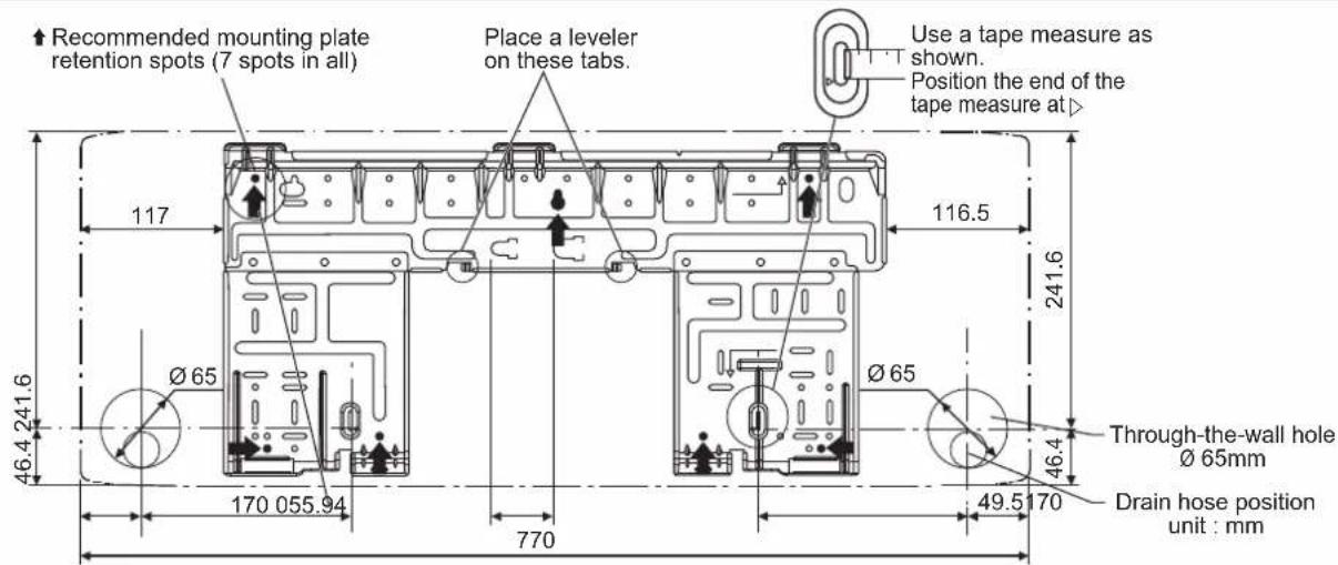 DAIKIN FTXC20BV1B - INSTALLING THE MOUNTING PLATE - 2