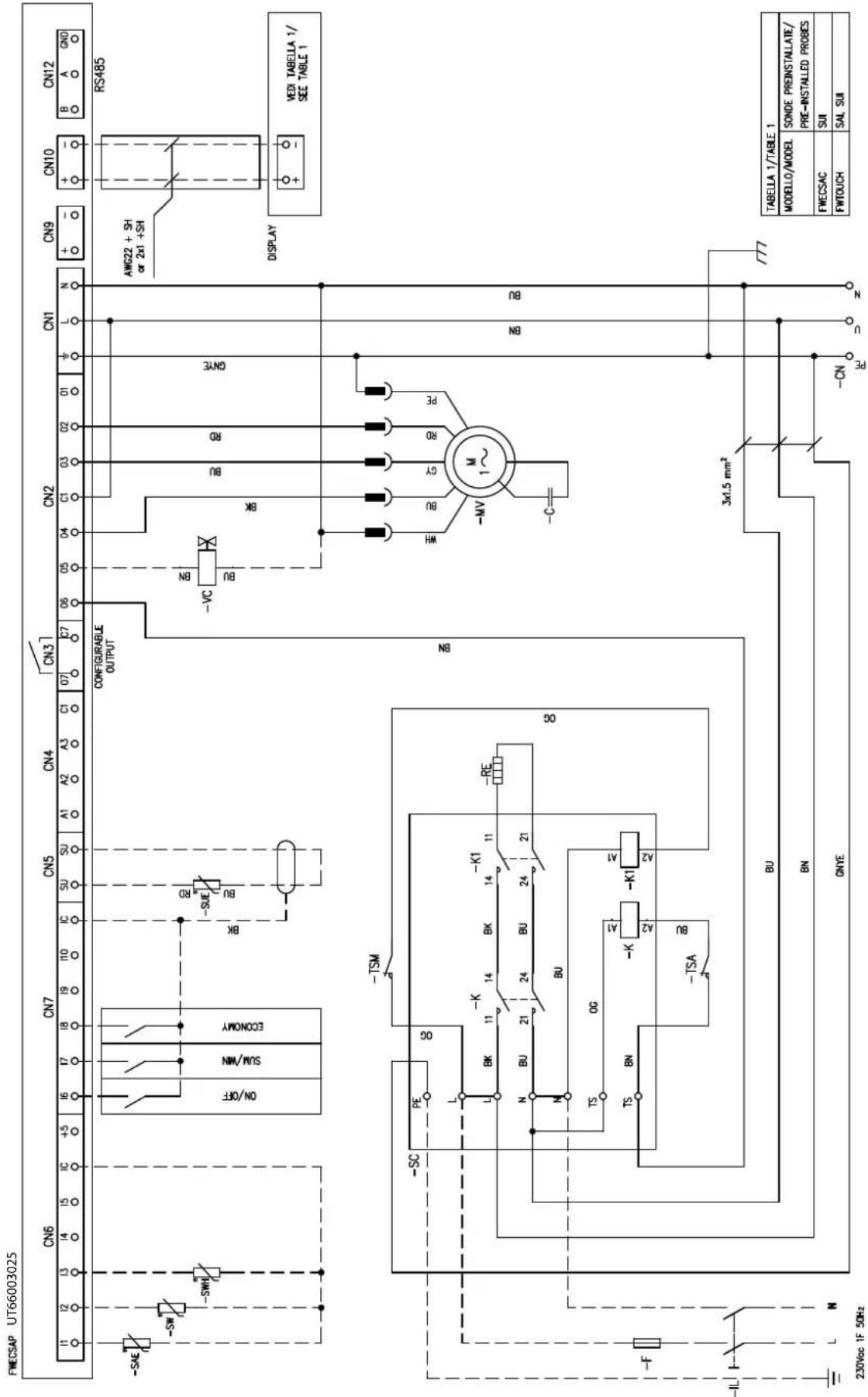 DAIKIN FWB17CAFN6V3 - Specific for schemes with FWECSAP control - 8