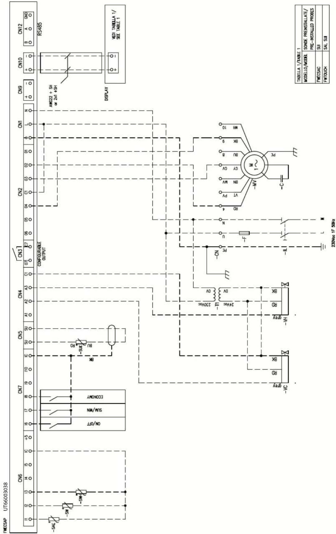 DAIKIN FWB17CAFN6V3 - Specific for schemes with FWECSAP control - 21