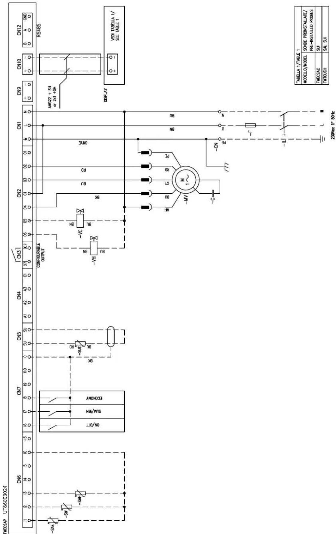 DAIKIN FWB17CAFN6V3 - Specific for schemes with FWECSAP control - 5