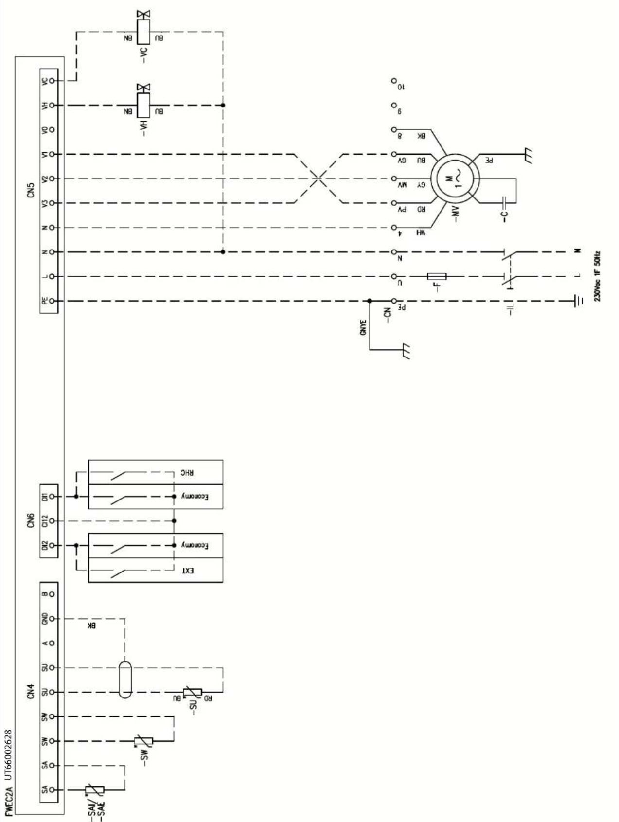 DAIKIN FWB17CAFN6V3 - Specific for schemes with FWECSAP control - 35