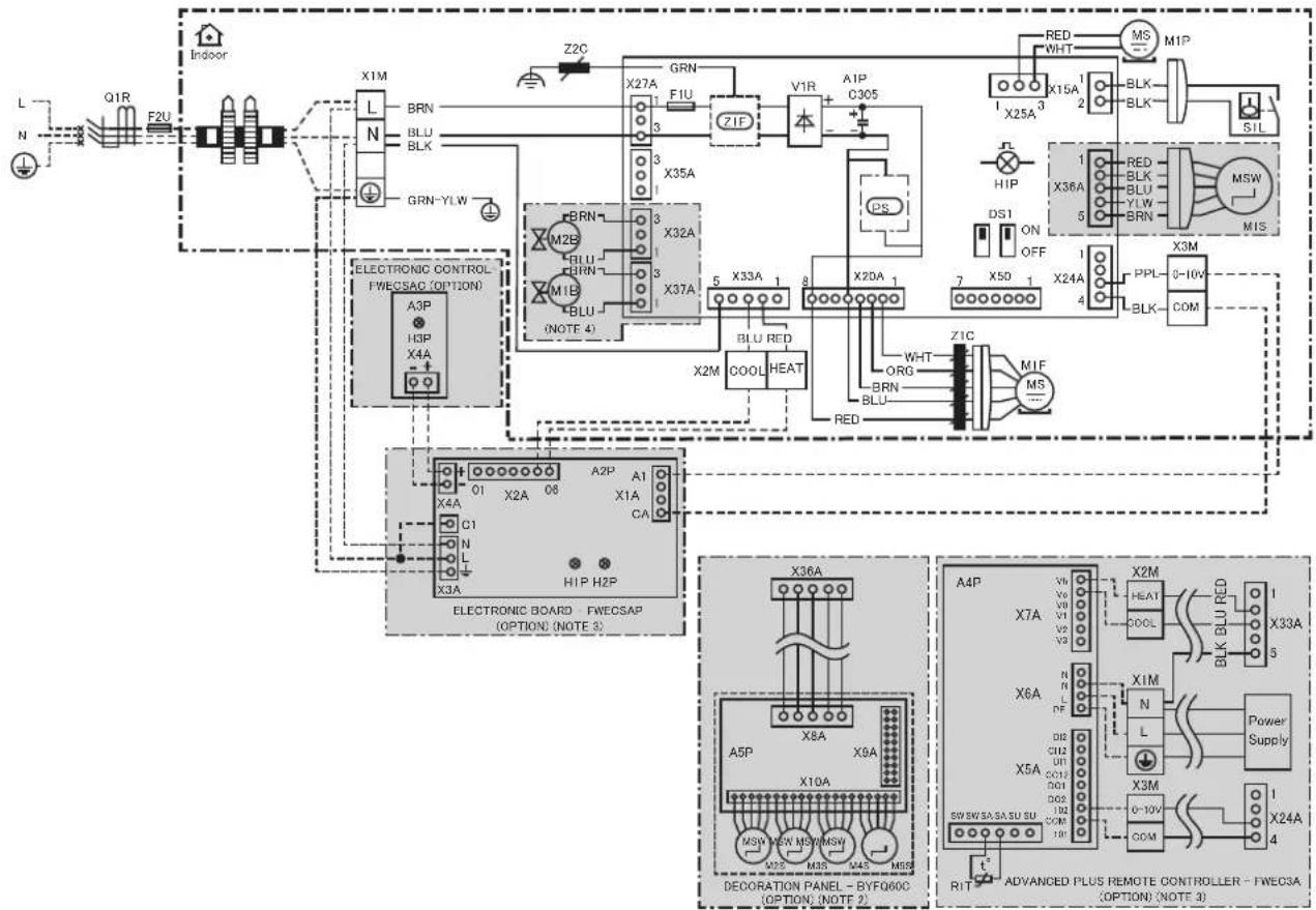 DAIKIN FWF02DATN5V3 - Διάγραμμα καλωδίωσης - 1