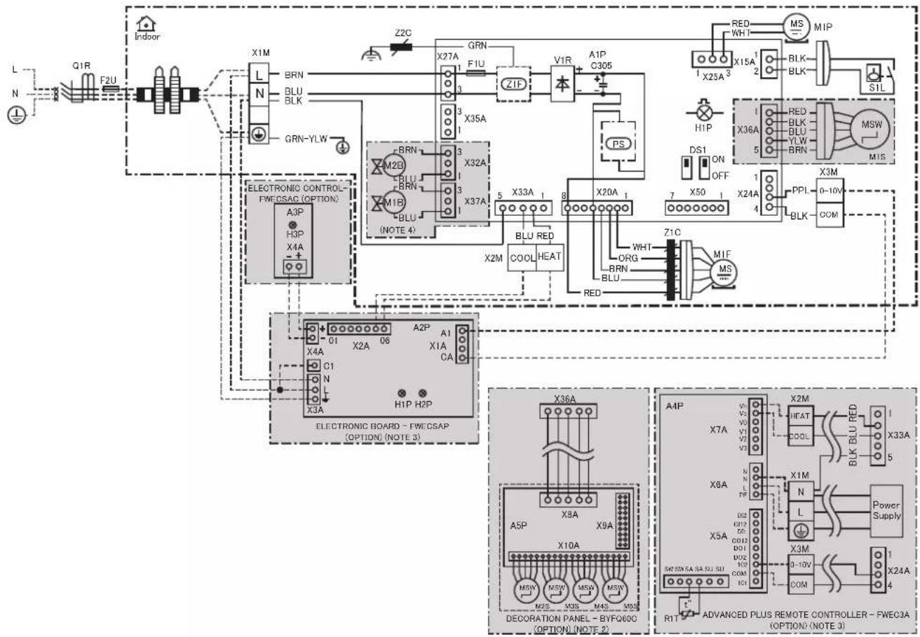 DAIKIN FWF04DATN5V3 - Wiring diagram - 1