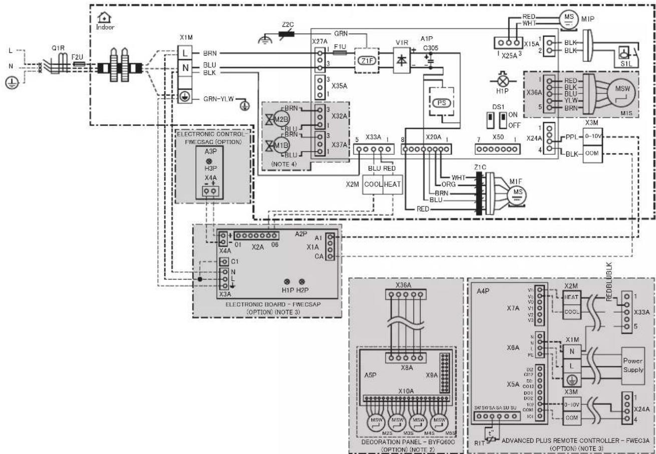 DAIKIN FWF05DAFN5V3 - Bedradingsschema - 1