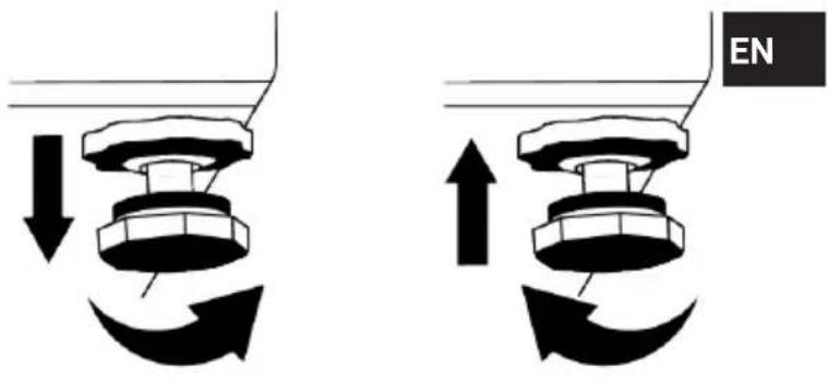 BEKO B5RFNE274W - Adjusting the Legs - 1