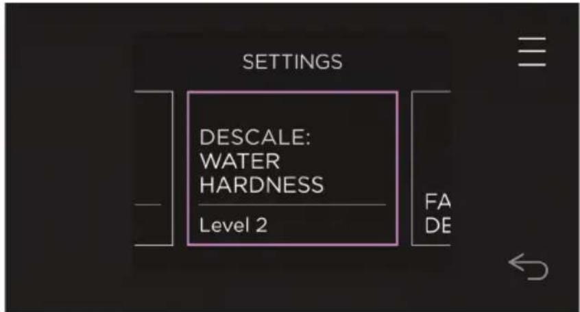 Fisher & Paykel OS30NDLX1 - Réglage du niveau de dureté de l'eau - 1