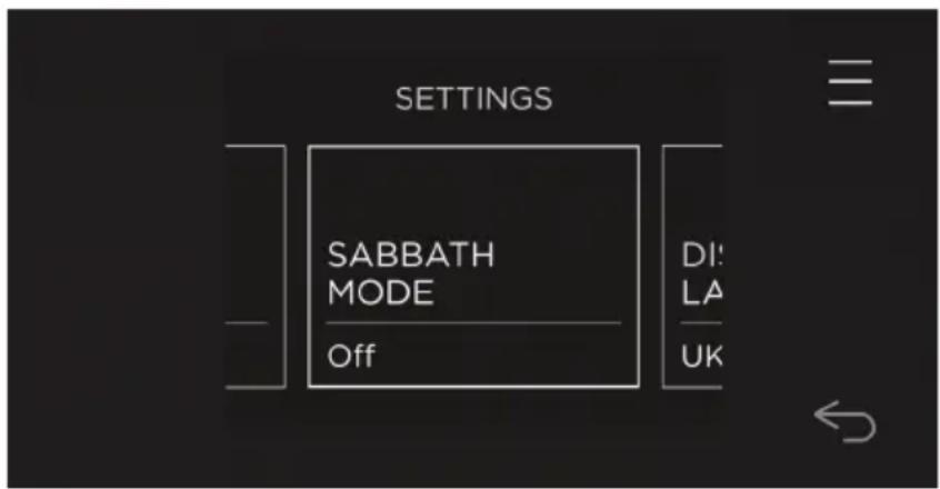 Fisher & Paykel OS30SDLX1 - Pendant l'utilisation du mode sabbat - 1