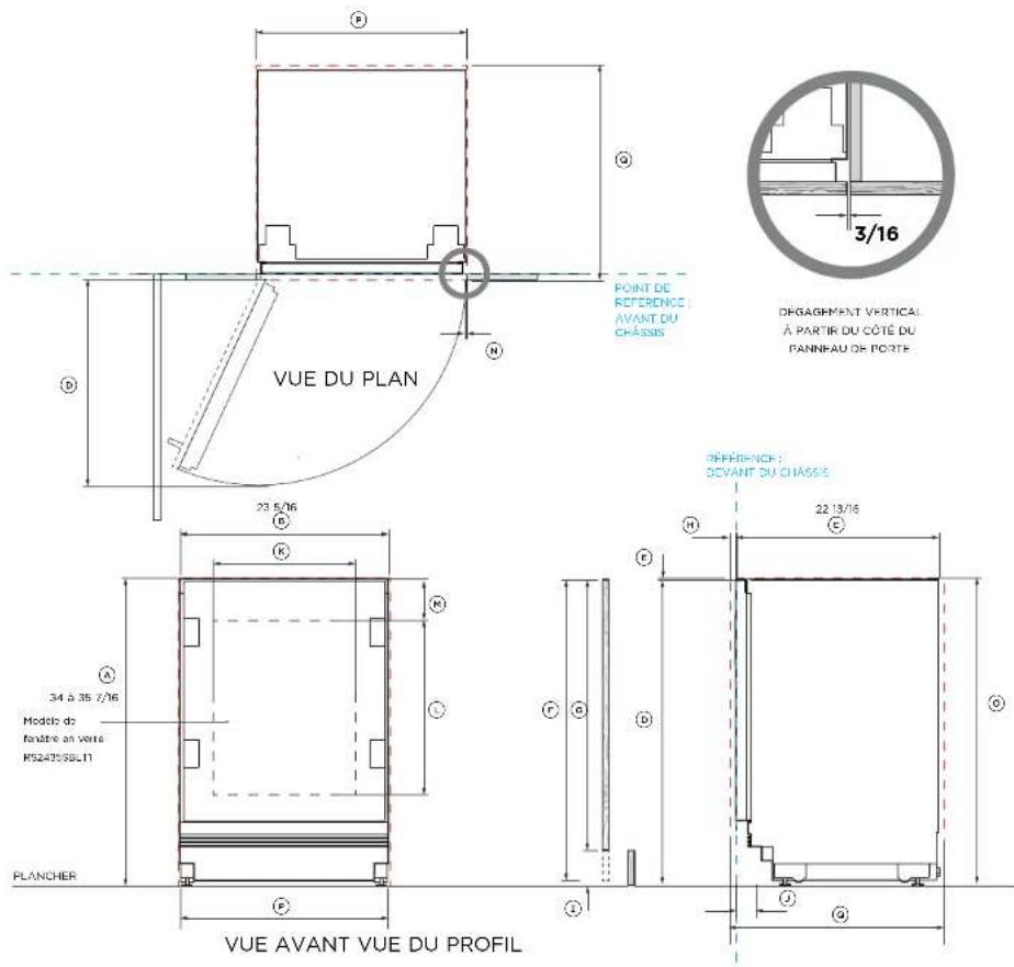 Fisher & Paykel RS2435SBL1 - Centres de boissons intégrés avec panneaux de porte en acier inoxydable - 1