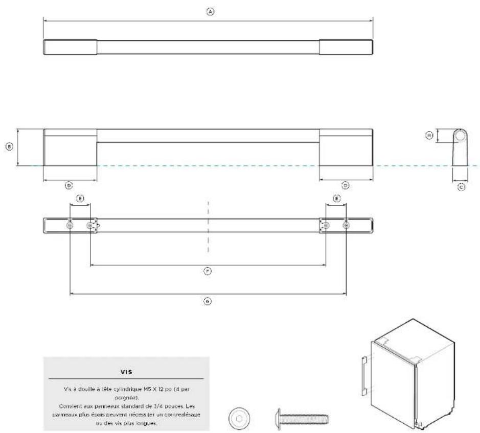 Fisher & Paykel RS2435SBLT1 - FICHES TECHNIQUES DES POIGNÉES - 2