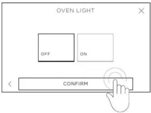 Fisher & Paykel OB30DDPTDX2 - Mettre la lampe du four à ACTIVÉ ou DÉSACTIVÉ - 3