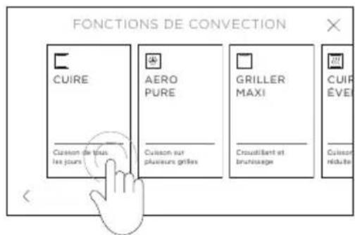 Fisher & Paykel OS24NDTDX1 - Réglage d'une fonction et de la température - 2