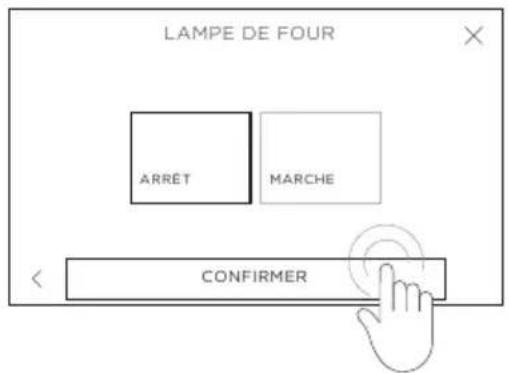 Fisher & Paykel OS24NDTDX1 - Allumer ou eteindre la lampe du four - 3