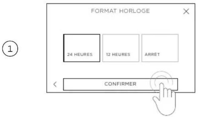 Fisher & Paykel OS24NDTDX1 - Réglage de l'horloge et de la tension d'alimentation électrique - 1