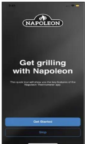Napoleon ACCU-PROBE 2.0 70077 - Connect the Bluetooth ^® Thermometer with a Smart Device. See the following pages for details. - 1