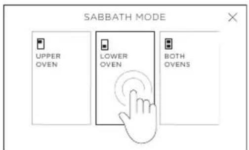 SABBATH MODE UPPER OVEN LOWER OVEN BOTH OVENS