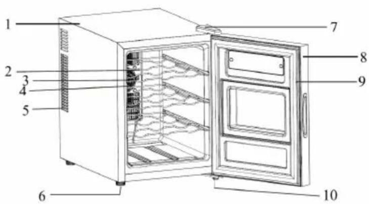 Klarstein Silent Vino 16 Uno - DEVICE OVERVIEW - 1