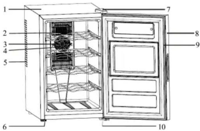 Klarstein Silent Vino 16 Uno - DEVICE OVERVIEW - 2