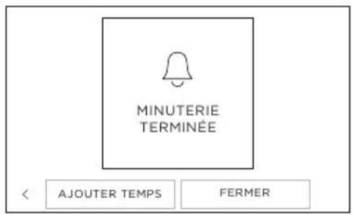 MINUTERIE TERMINÉE AJOUTER TEMPS FERMER