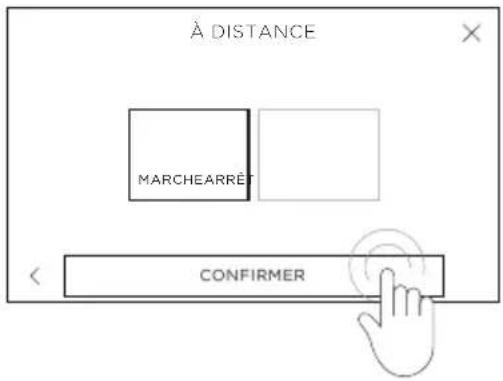 À DISTANCE MARCHÉARRÊT CONFIRMER