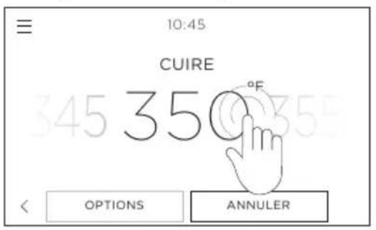 10:45 CUIRE 345 350 °F OPTIONS ANNULER