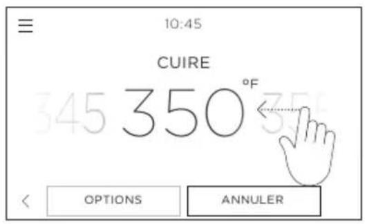 10:45 CUIRE 345 350 °F OPTIONS ANNULER