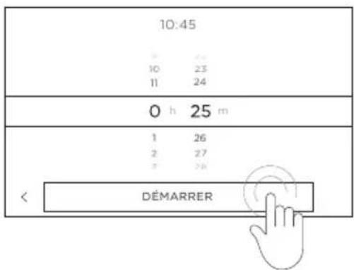 10:45 10 23 11 24 0 h 25 m 1 26 2 27 3 28 < DÉMARRER