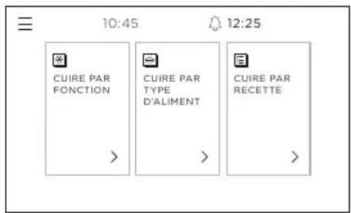 10:45 12:25 CUIRE PAR FONCTION CUIRE PAR TYPE D'ALIMENT CUIRE PAR RECETTE