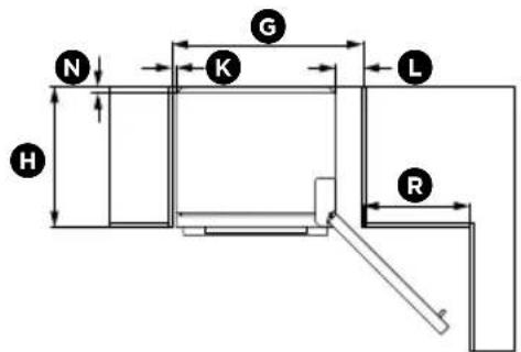 Fisher & Paykel RF170WRHUX1 - Dimensions du produit et de l'encastrement - 2