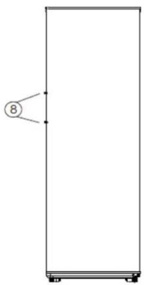 FRIGELUX RA445BE - Installazione delle maniglie - 1