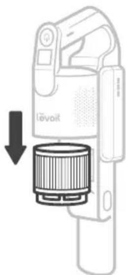 Levoit LVAC-200 - Post-Motor Filter Cleaning the Roller Brush - 3