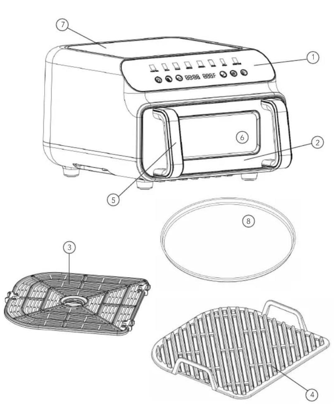 WILFA DualFry Grill 10 AFG-10 - FORHOLDSREGLER VED BRUK AV AIRFRYER - 1
